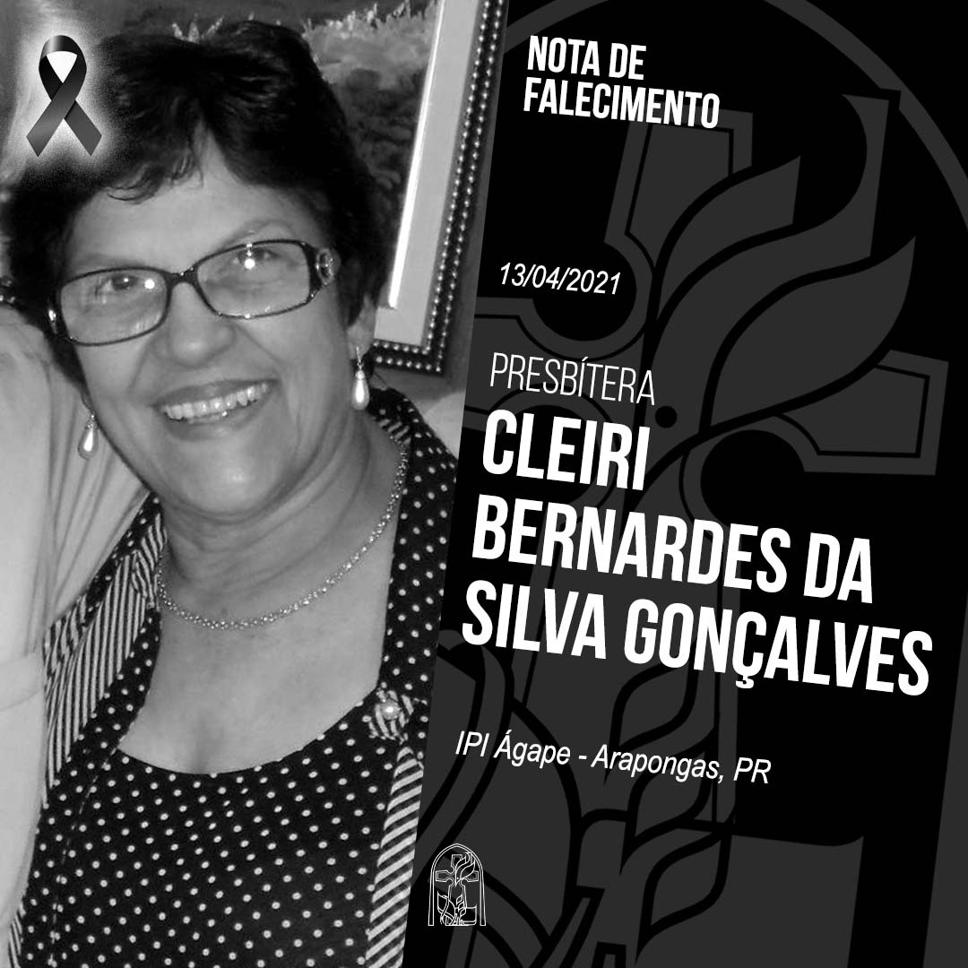 Nota de Falecimento – Presbª. Cleiri Bernardes da Silva Gonçalves